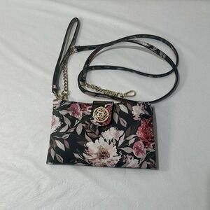 Nanette Lepore Floral Crossbody Bag - Black and Pink